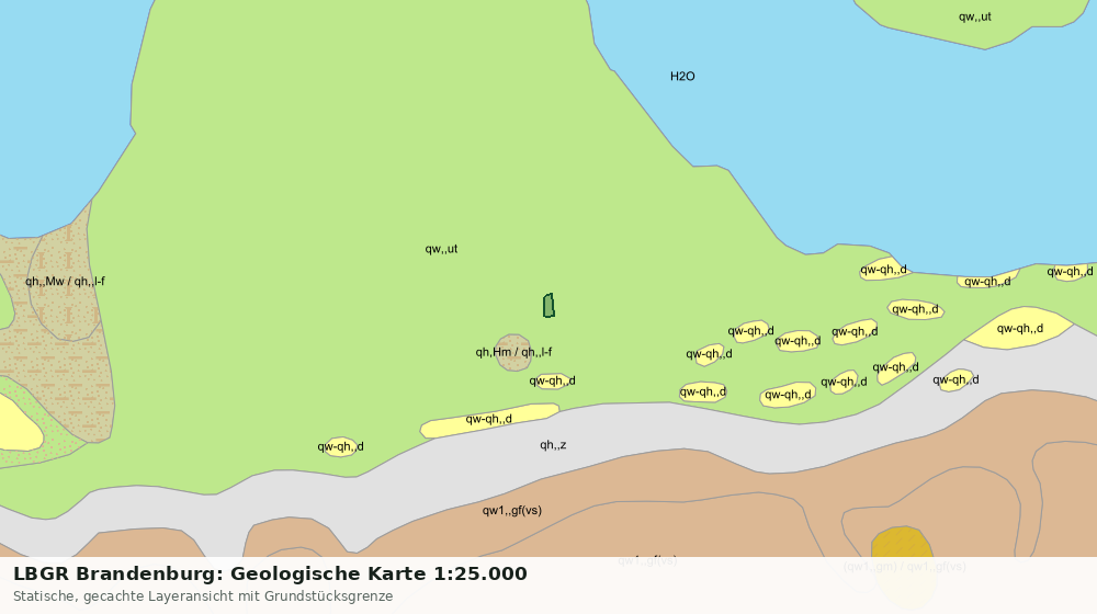 Statische Kartenansicht: LBGR Brandenburg: Geologische Karte 1:25.000