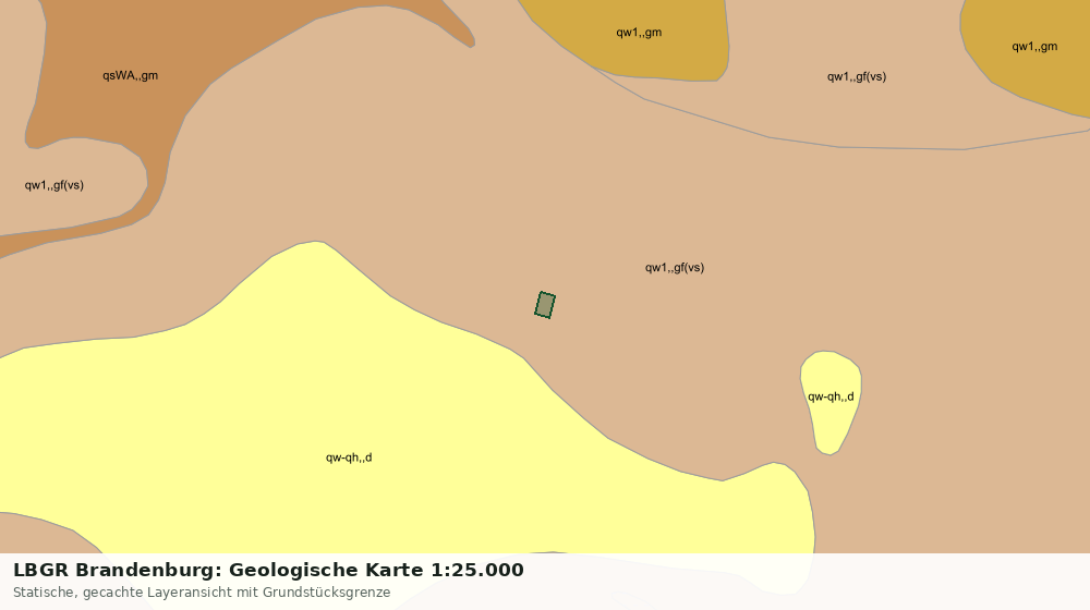 Statische Kartenansicht: LBGR Brandenburg: Geologische Karte 1:25.000