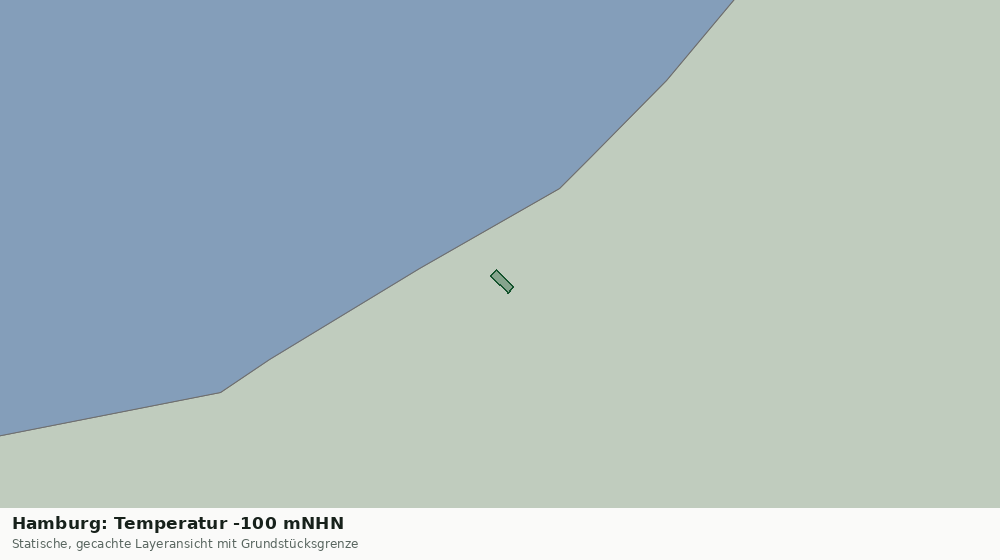 Statische Kartenansicht: Hamburg: Temperatur -100 mNHN