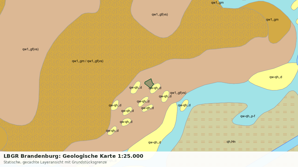 Statische Kartenansicht: LBGR Brandenburg: Geologische Karte 1:25.000