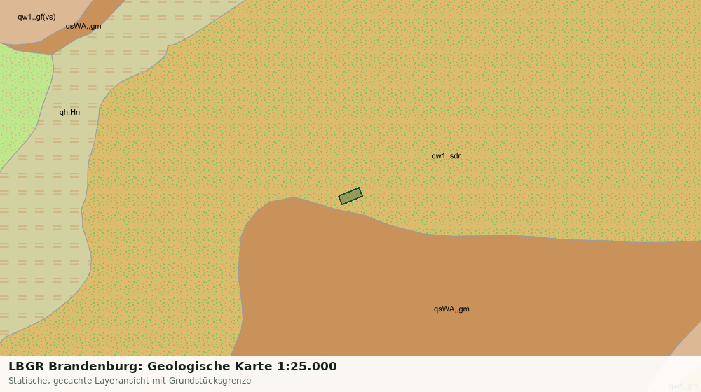 Statische Kartenansicht: LBGR Brandenburg: Geologische Karte 1:25.000