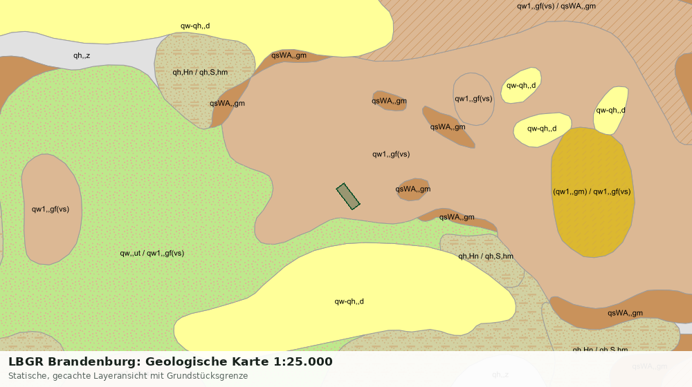 Statische Kartenansicht: LBGR Brandenburg: Geologische Karte 1:25.000