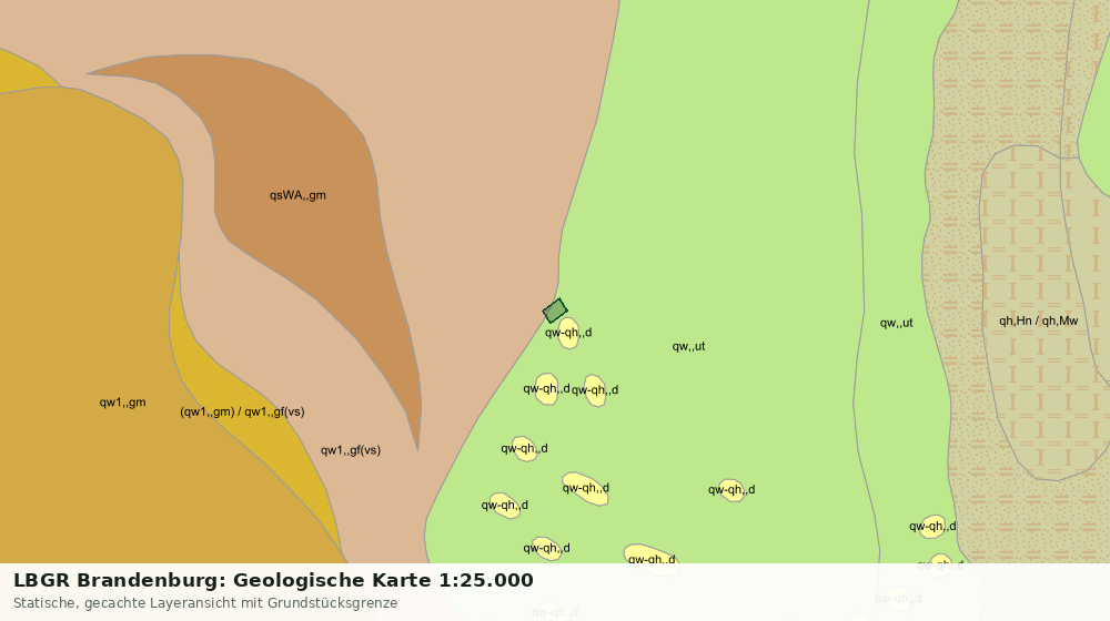 Statische Kartenansicht: LBGR Brandenburg: Geologische Karte 1:25.000