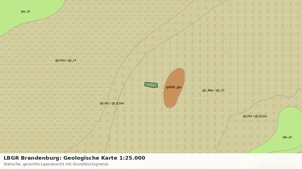Statische Kartenansicht: LBGR Brandenburg: Geologische Karte 1:25.000