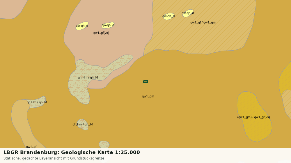 Statische Kartenansicht: LBGR Brandenburg: Geologische Karte 1:25.000