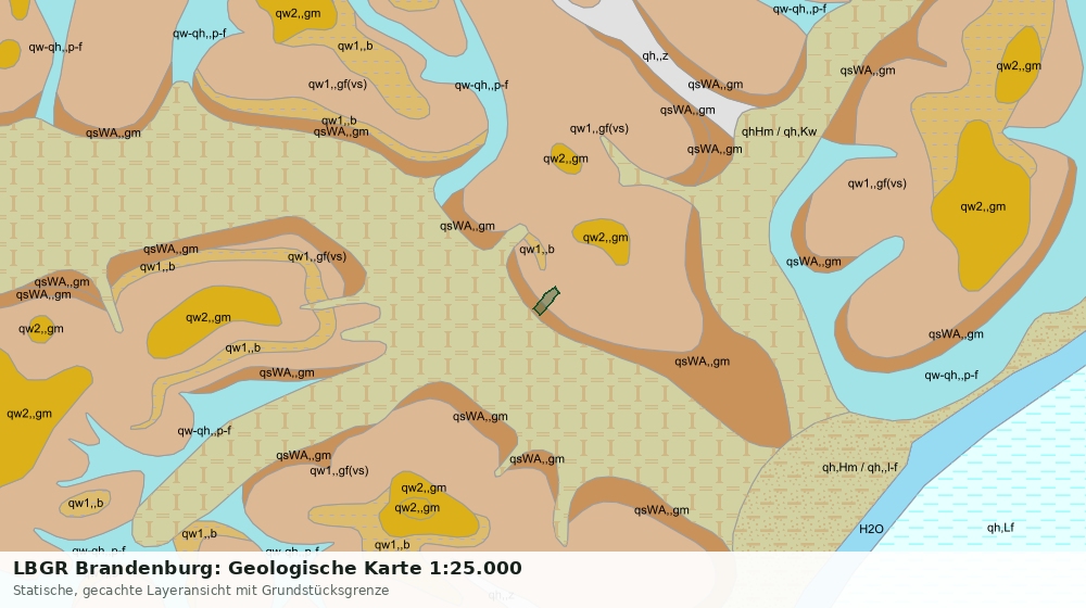 Statische Kartenansicht: LBGR Brandenburg: Geologische Karte 1:25.000