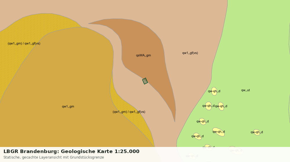 Statische Kartenansicht: LBGR Brandenburg: Geologische Karte 1:25.000