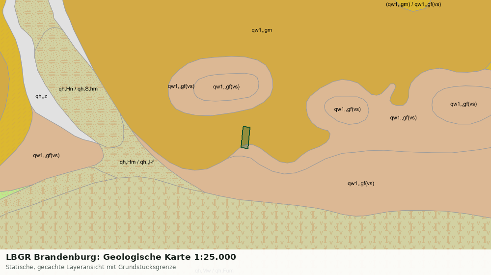 Statische Kartenansicht: LBGR Brandenburg: Geologische Karte 1:25.000