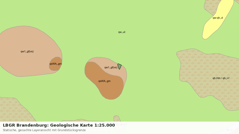 Statische Kartenansicht: LBGR Brandenburg: Geologische Karte 1:25.000