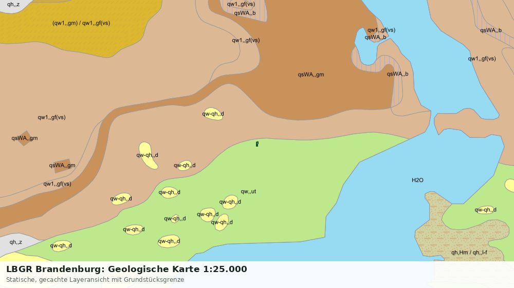 Statische Kartenansicht: LBGR Brandenburg: Geologische Karte 1:25.000