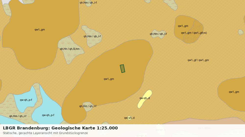 Statische Kartenansicht: LBGR Brandenburg: Geologische Karte 1:25.000