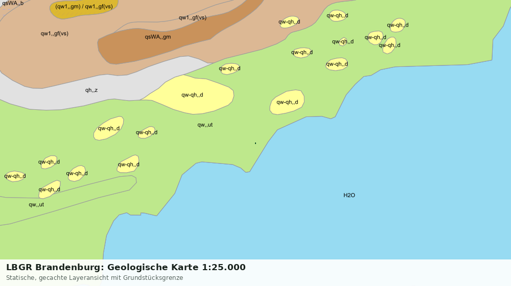 Statische Kartenansicht: LBGR Brandenburg: Geologische Karte 1:25.000