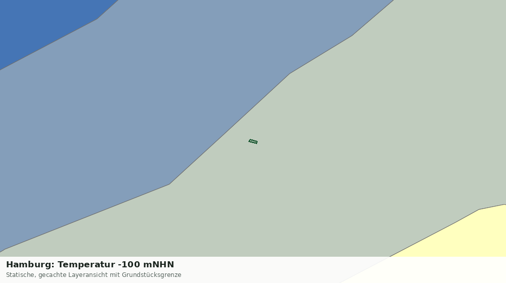 Statische Kartenansicht: Hamburg: Temperatur -100 mNHN