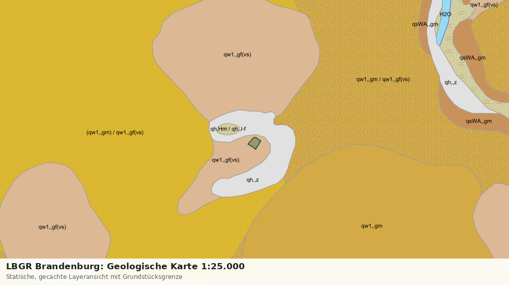 Statische Kartenansicht: LBGR Brandenburg: Geologische Karte 1:25.000