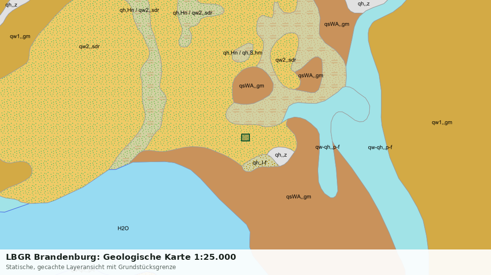 Statische Kartenansicht: LBGR Brandenburg: Geologische Karte 1:25.000