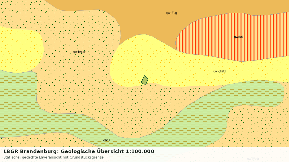 Statische Kartenansicht: LBGR Brandenburg: Geologische Übersicht 1:100.000