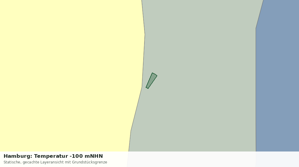 Statische Kartenansicht: Hamburg: Temperatur -100 mNHN