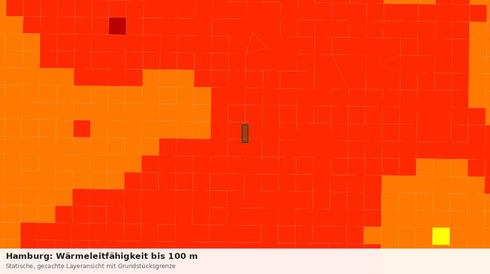 Statische Kartenansicht: Hamburg: Wärmeleitfähigkeit bis 100 m
