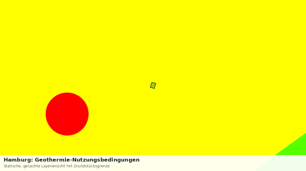 Statische Kartenansicht: Hamburg: Geothermie-Nutzungsbedingungen