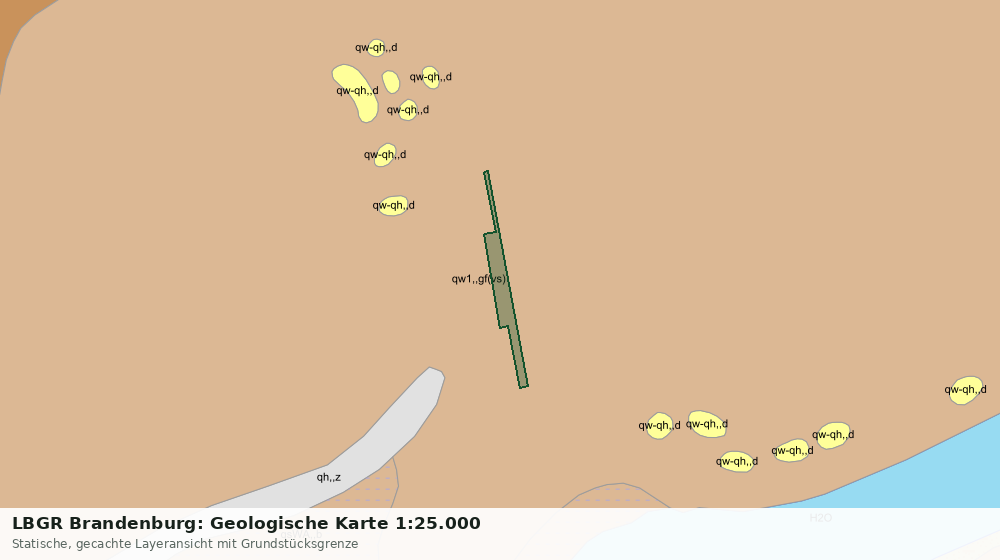 Statische Kartenansicht: LBGR Brandenburg: Geologische Karte 1:25.000