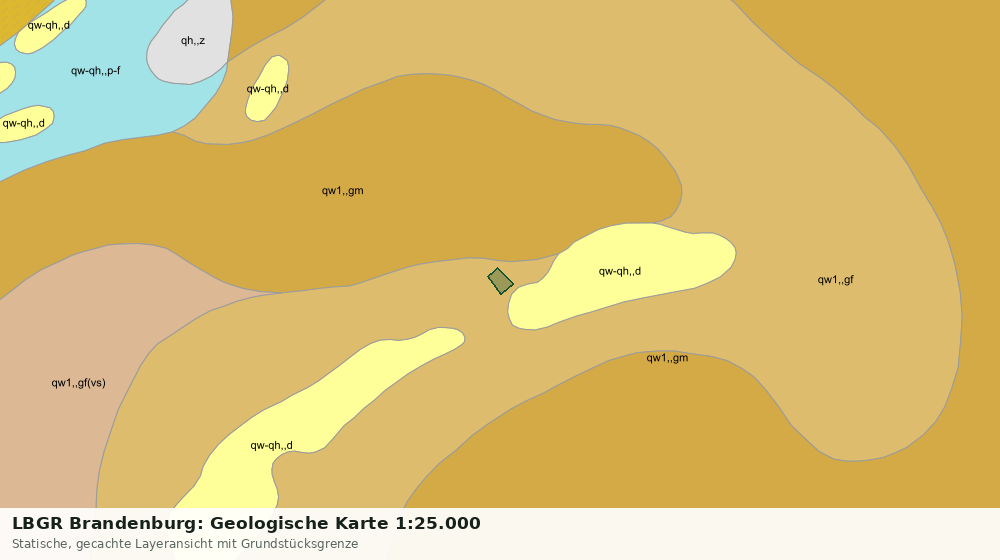 Statische Kartenansicht: LBGR Brandenburg: Geologische Karte 1:25.000
