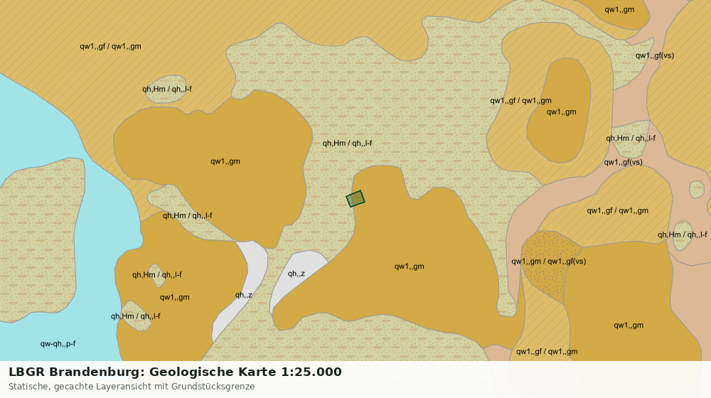 Statische Kartenansicht: LBGR Brandenburg: Geologische Karte 1:25.000