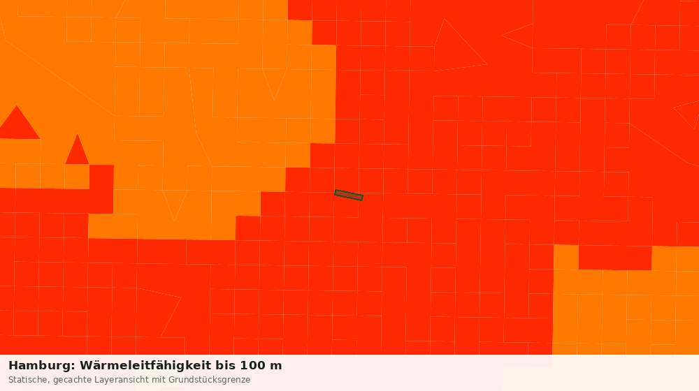 Statische Kartenansicht: Hamburg: Wärmeleitfähigkeit bis 100 m