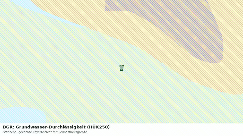 Statische Kartenansicht: BGR: Grundwasser-Durchlässigkeit (HÜK250)