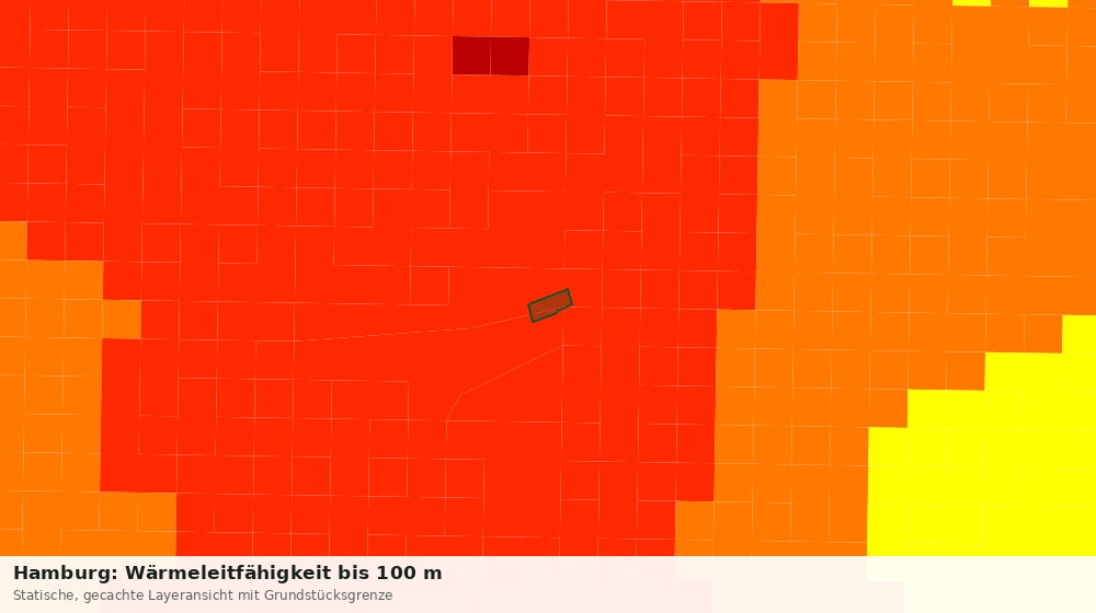 Statische Kartenansicht: Hamburg: Wärmeleitfähigkeit bis 100 m