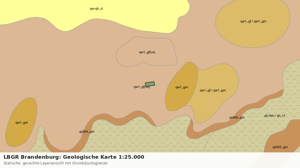 Statische Kartenansicht: LBGR Brandenburg: Geologische Karte 1:25.000