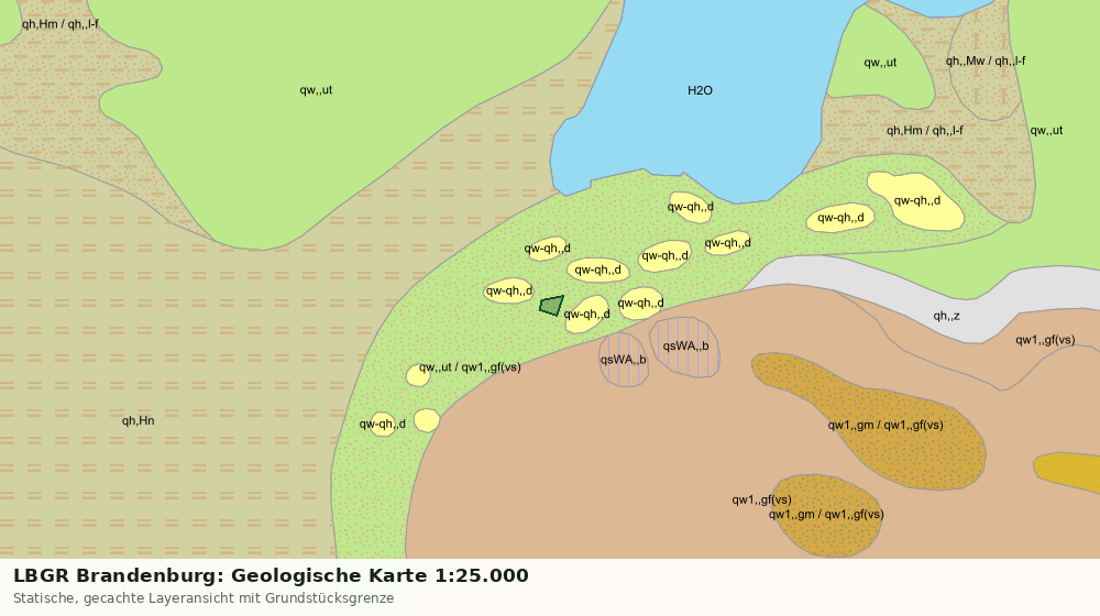 Statische Kartenansicht: LBGR Brandenburg: Geologische Karte 1:25.000