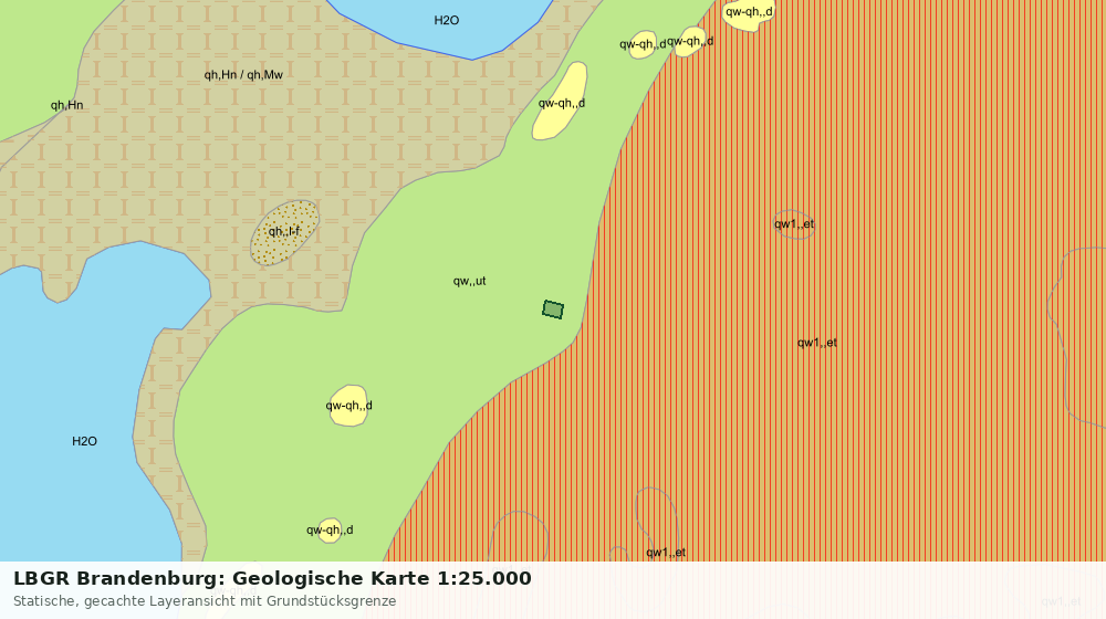 Statische Kartenansicht: LBGR Brandenburg: Geologische Karte 1:25.000