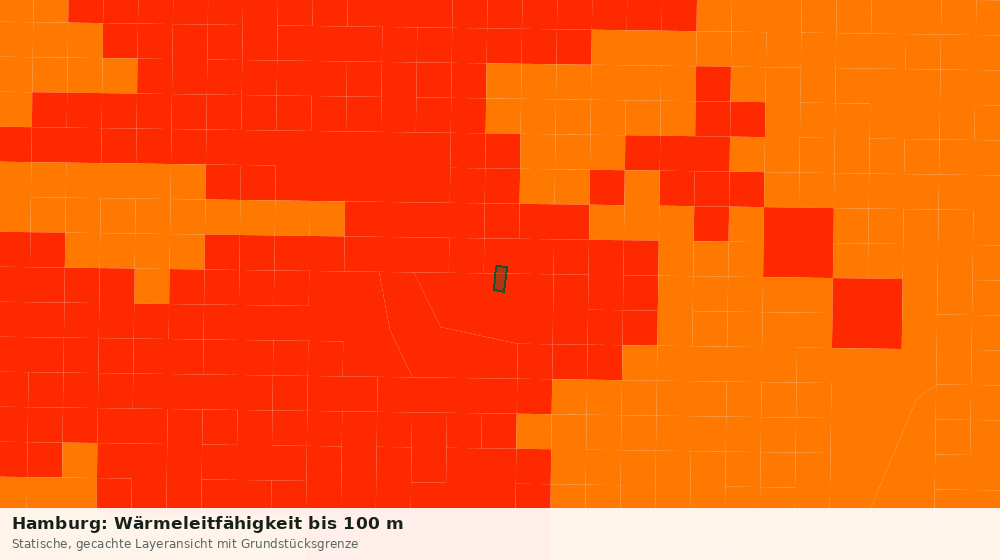 Statische Kartenansicht: Hamburg: Wärmeleitfähigkeit bis 100 m