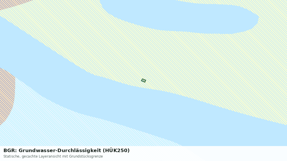 Statische Kartenansicht: BGR: Grundwasser-Durchlässigkeit (HÜK250)