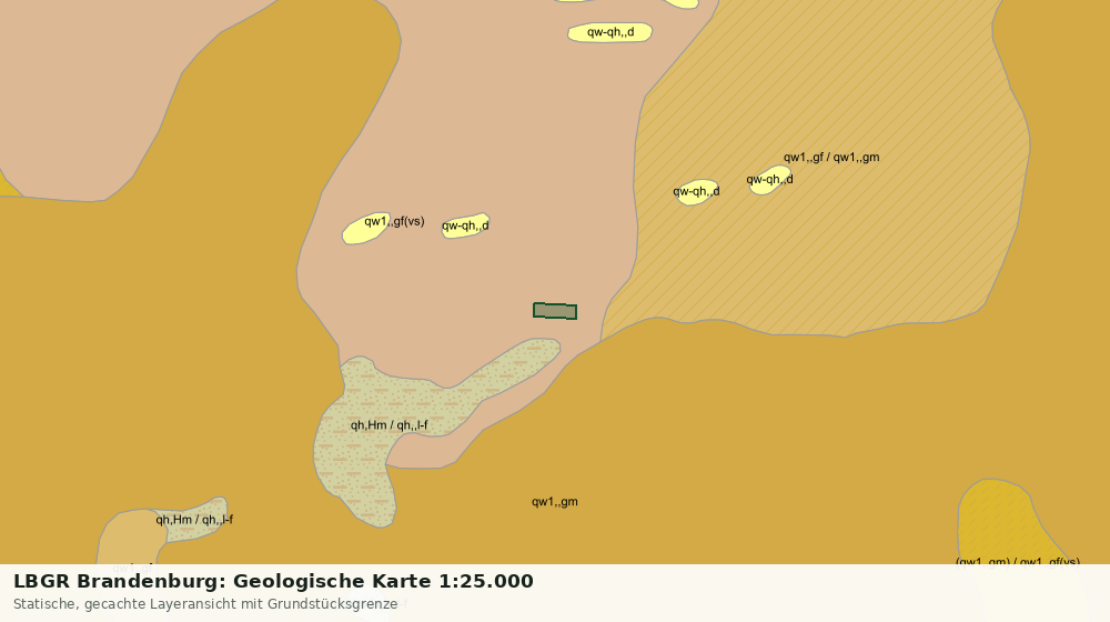 Statische Kartenansicht: LBGR Brandenburg: Geologische Karte 1:25.000