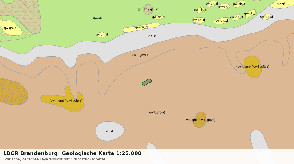 Statische Kartenansicht: LBGR Brandenburg: Geologische Karte 1:25.000