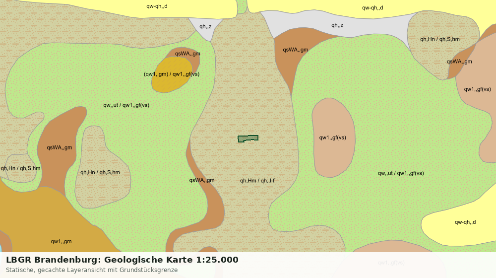 Statische Kartenansicht: LBGR Brandenburg: Geologische Karte 1:25.000
