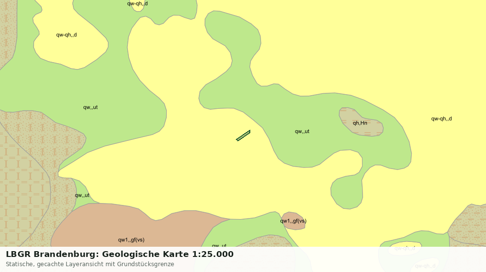 Statische Kartenansicht: LBGR Brandenburg: Geologische Karte 1:25.000