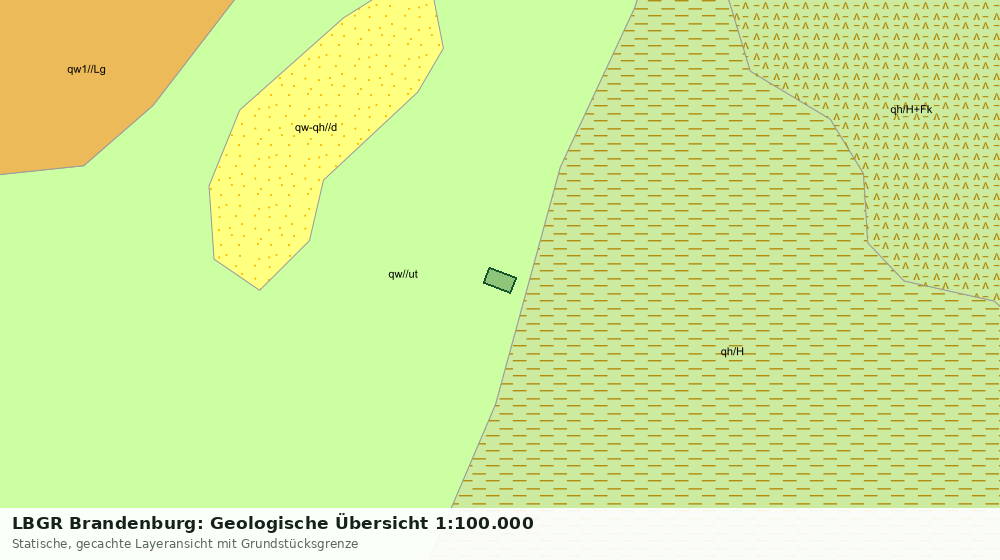 Statische Kartenansicht: LBGR Brandenburg: Geologische Übersicht 1:100.000