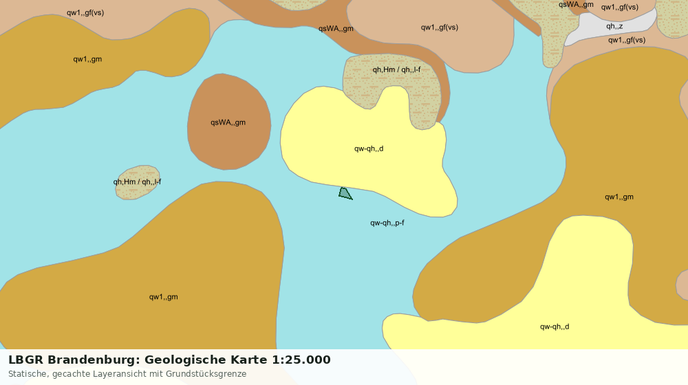Statische Kartenansicht: LBGR Brandenburg: Geologische Karte 1:25.000