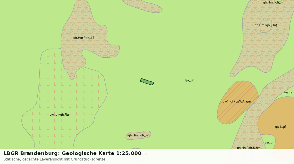 Statische Kartenansicht: LBGR Brandenburg: Geologische Karte 1:25.000