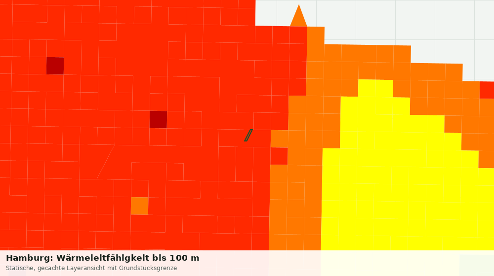 Statische Kartenansicht: Hamburg: Wärmeleitfähigkeit bis 100 m