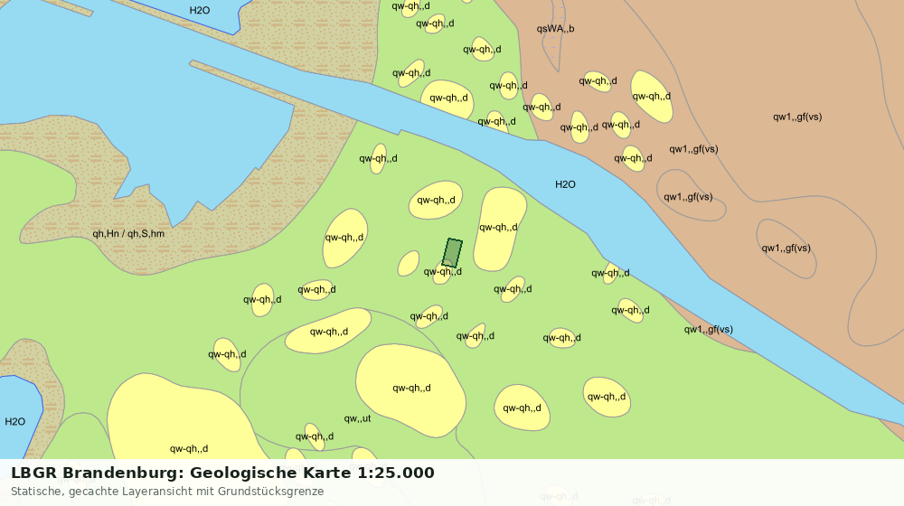 Statische Kartenansicht: LBGR Brandenburg: Geologische Karte 1:25.000