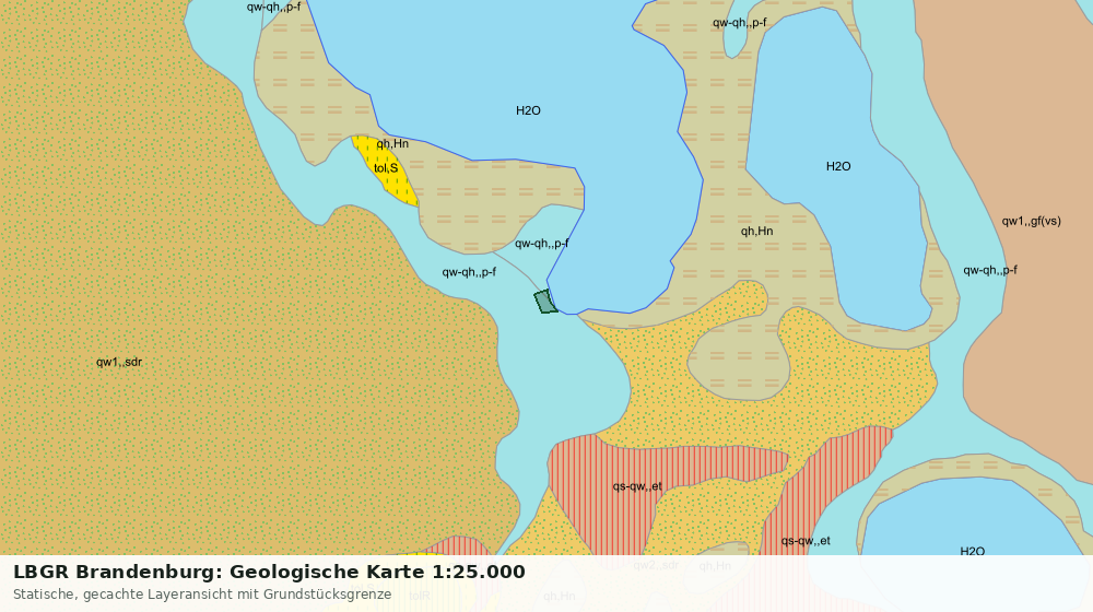 Statische Kartenansicht: LBGR Brandenburg: Geologische Karte 1:25.000