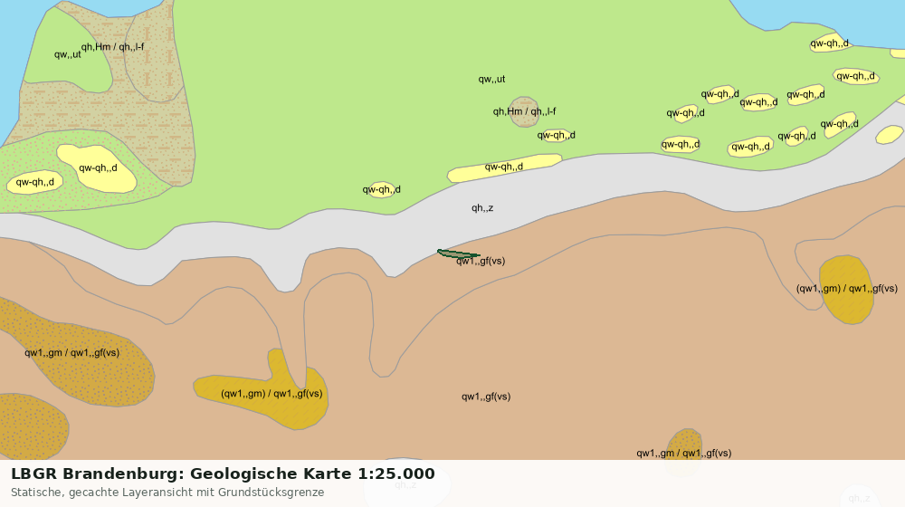 Statische Kartenansicht: LBGR Brandenburg: Geologische Karte 1:25.000