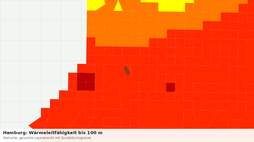 Statische Kartenansicht: Hamburg: Wärmeleitfähigkeit bis 100 m