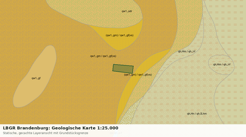 Statische Kartenansicht: LBGR Brandenburg: Geologische Karte 1:25.000