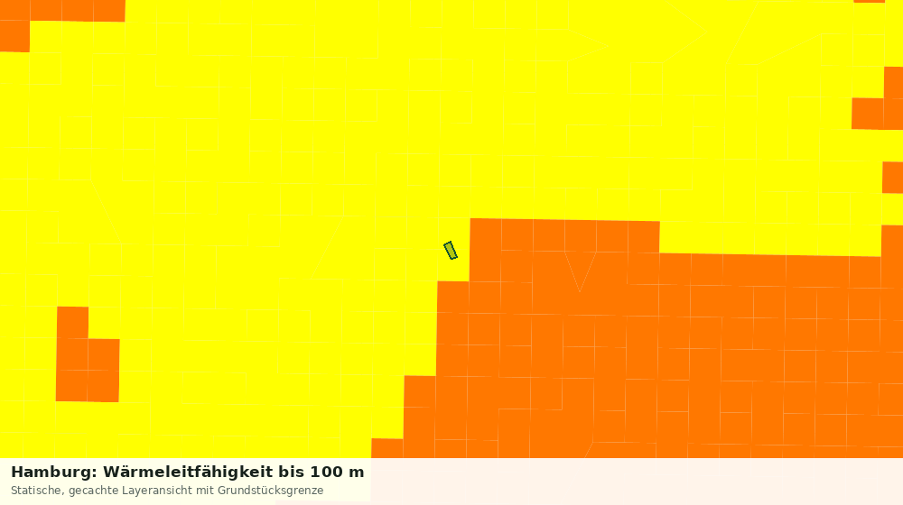 Statische Kartenansicht: Hamburg: Wärmeleitfähigkeit bis 100 m