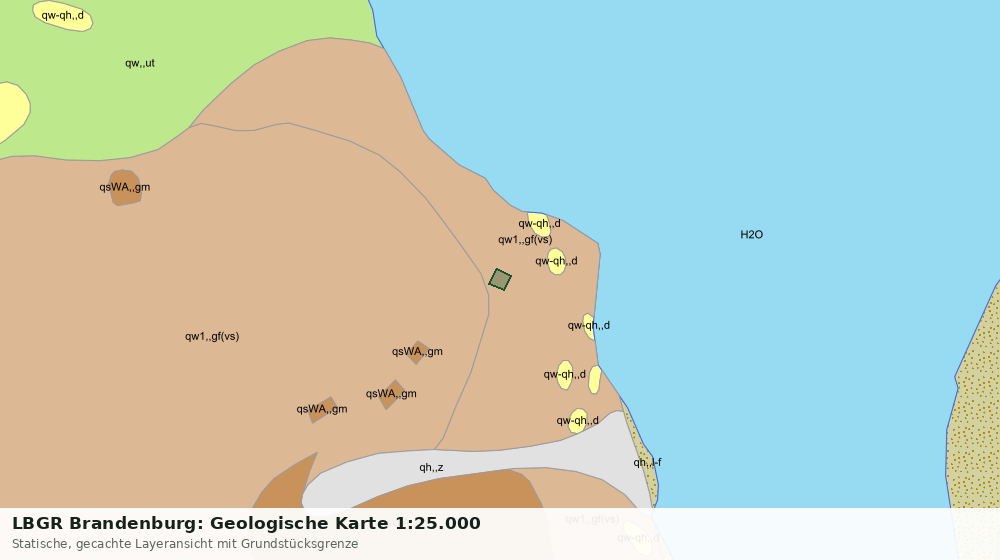 Statische Kartenansicht: LBGR Brandenburg: Geologische Karte 1:25.000