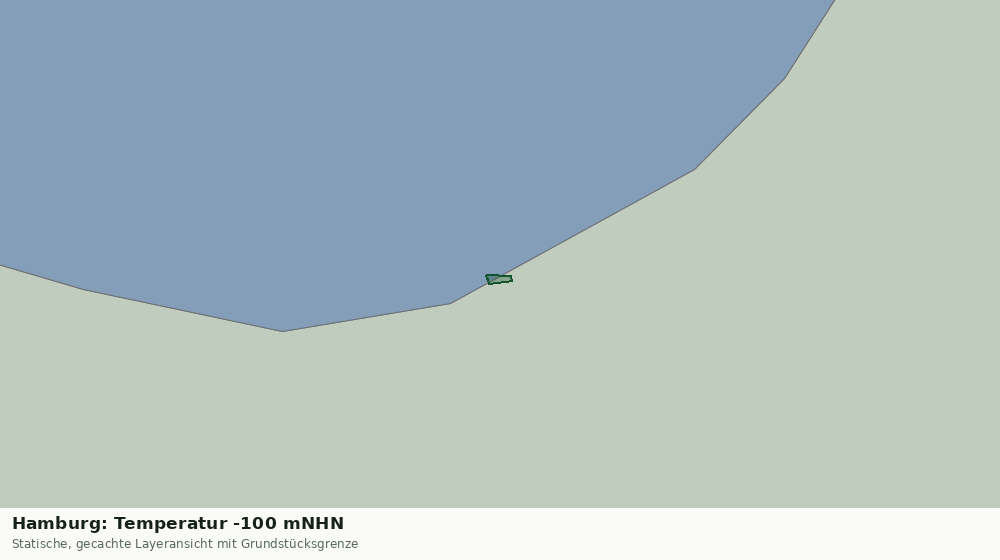 Statische Kartenansicht: Hamburg: Temperatur -100 mNHN
